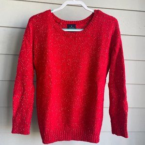 7 Tops $25/American Eagle Outfitters Vintage Scoop Neck Red&Gold Sweater.Med